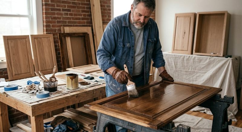 Kitchen Cabinet Staining in Dayton, OH